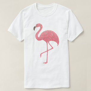 T-shirt Flamant Rose Mosaïque Art Tropical Esthétique