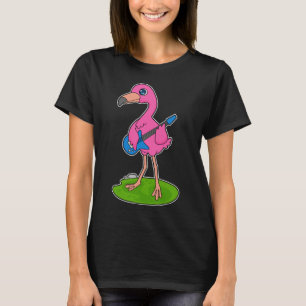 T-shirt Flamant rose musicien Guitare Musique