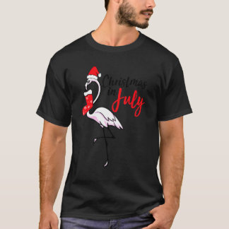 T-shirt Flamant rose Noël En Juillet Fête X Mas Fête