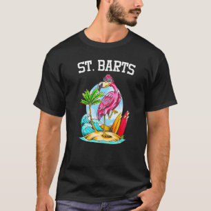 T-shirt Flamant rose Ocean Beach Wave Surfboard Saint Bart