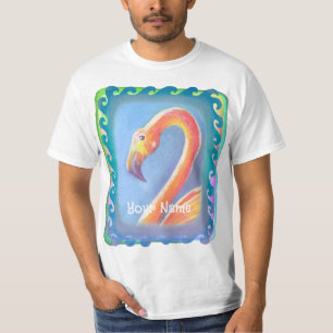 T-shirt Flamant rose ondulé
