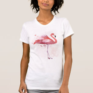 T-shirt Flamant rose pelucheux