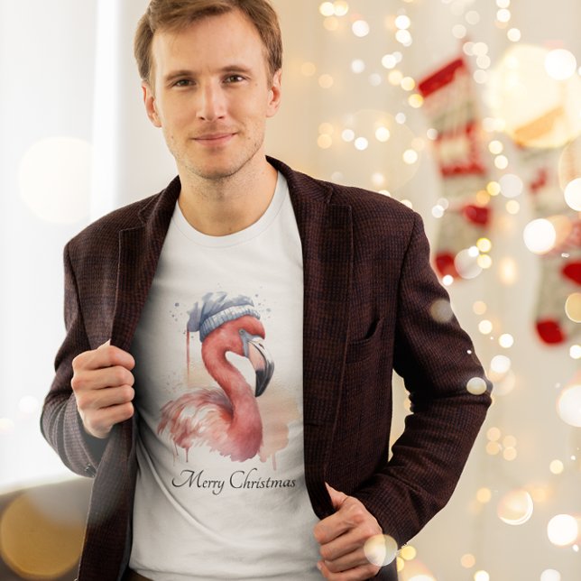 T-shirt Flamant rose père Noël Snowbird, personnalisé (Créateur téléchargé)