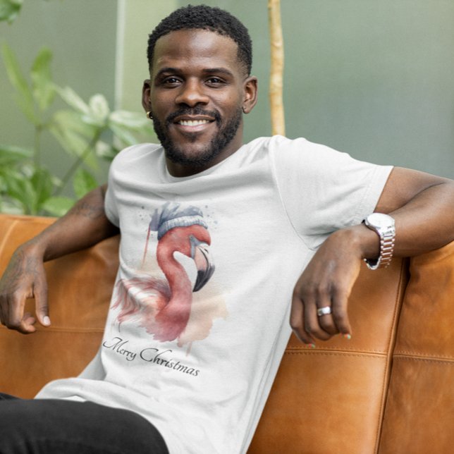 T-shirt Flamant rose père Noël Snowbird, personnalisé (Créateur téléchargé)