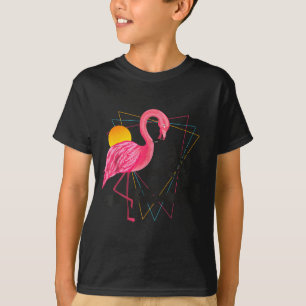 T-shirt Flamant Rose Plantes Tropicales Vacances à la Plag