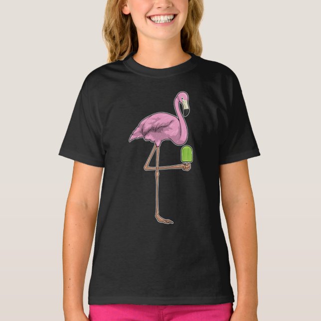 T-shirt Flamant rose Popsicle (Devant)