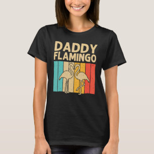 T-shirt Flamant rose Pour Hommes Papa Flamants roses Rose