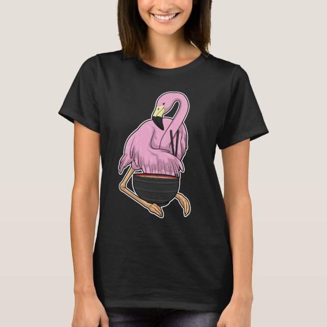 T-shirt Flamant rose Ramen Bowl (Devant)