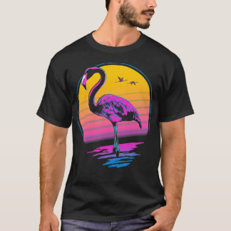 T-shirt Flamant rose rétro
