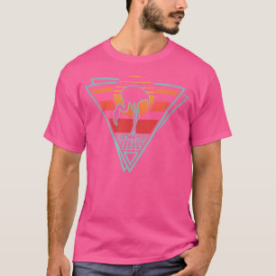 T-shirt Flamant rose Retro 80S Edm Synthwave Cadeau