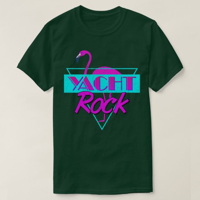 T-shirt Flamant rose rétro Yacht Rock (Design devant)