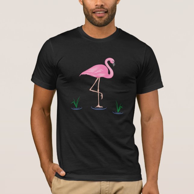 T-shirt Flamant rose rose (Devant)