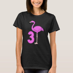 T-shirt Flamant rose rose 3ème 3 ans Vieux 3ème anniversai
