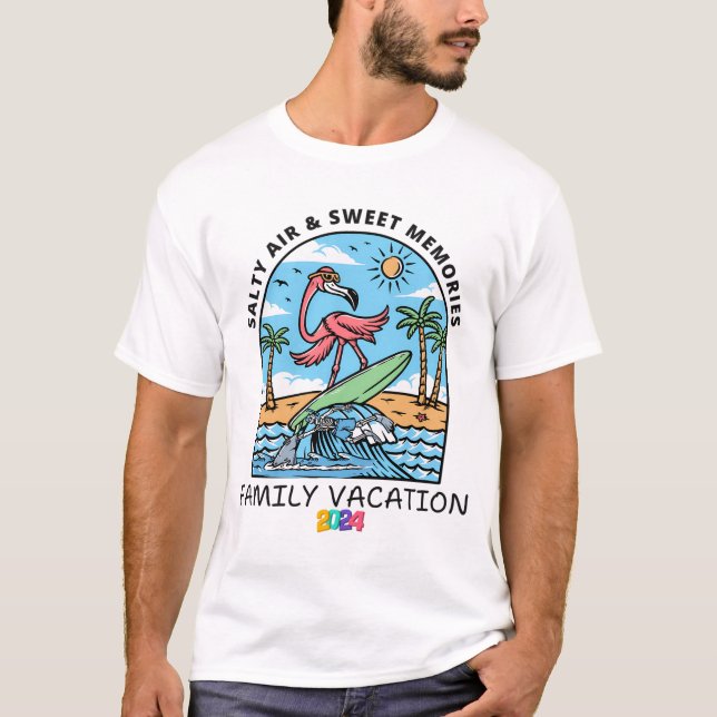 T-shirt Flamant rose rose Amusant ! (Devant)