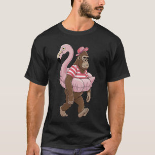 T-shirt Flamant rose rose Bigfoot : une aventure de vacanc