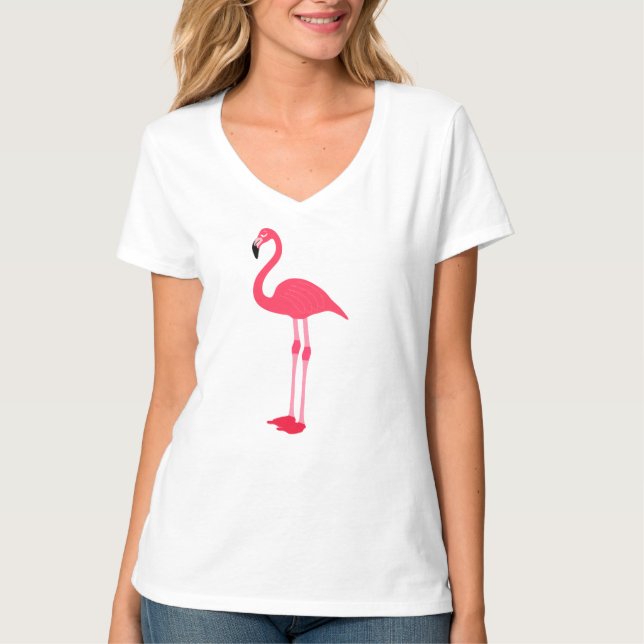 T-shirt Flamant rose rose Bird-64305 (Devant)