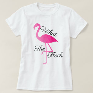 T-shirt Flamant rose rose chaud ombre géométrique ce que l