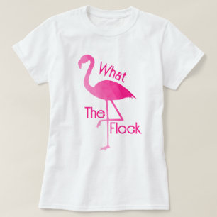 T-shirt Flamant rose rose chaud ombre géométrique ce que l
