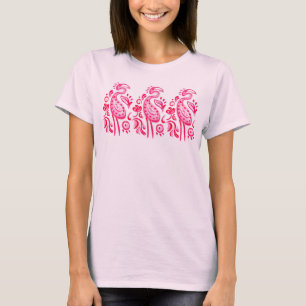 T-shirt Flamant rose rose de Paisley