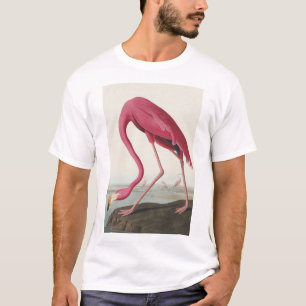 T-shirt Flamant rose rose des oiseaux d'Amérique
