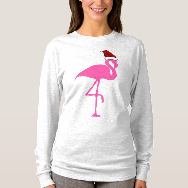 T-shirt FLAMANT ROSE ROSE NOËL (Devant)