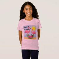 Flamant rose rose Paradis Tropical - Jers fins pou