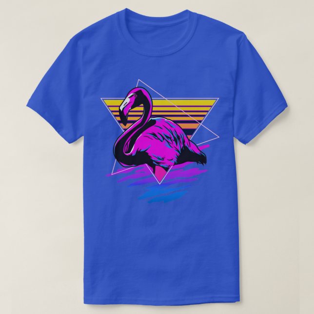 T-shirt Flamant rose rose rétro (Design devant)