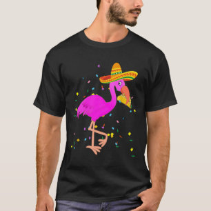 T-shirt Flamant rose rose Taco Funny Mexicain Cinco De May