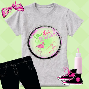 T-shirt Flamant rose Rose Vous Êtes Beau Inspirationnel