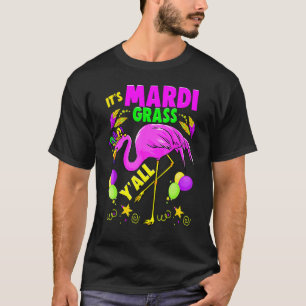 T-shirt Flamant rose Son Mardi Gras Yall Carnival Jester C