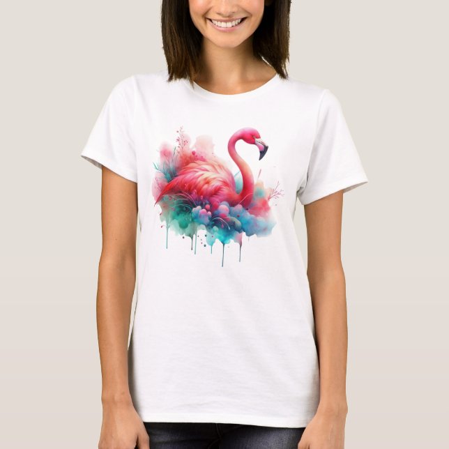 T-shirt Flamant Rose Sublimation (Devant)