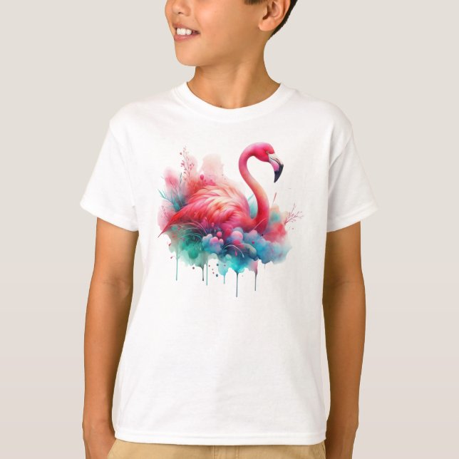 T-shirt Flamant Rose Sublimation (Devant)