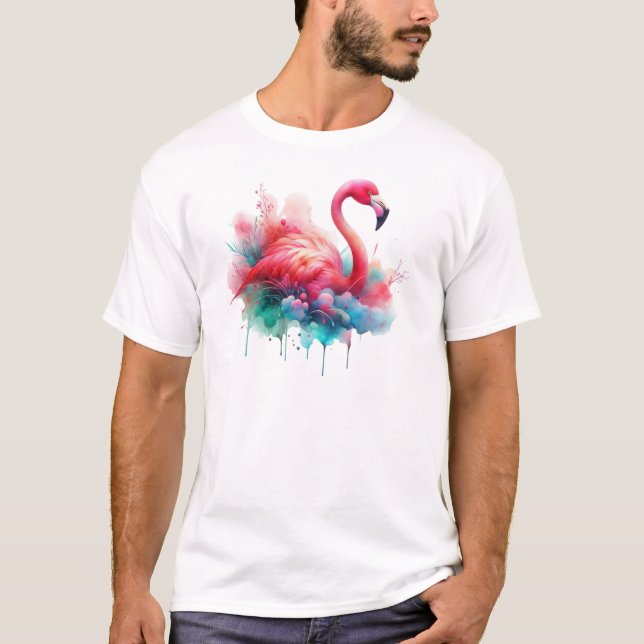 T-shirt Flamant Rose Sublimation (Devant)