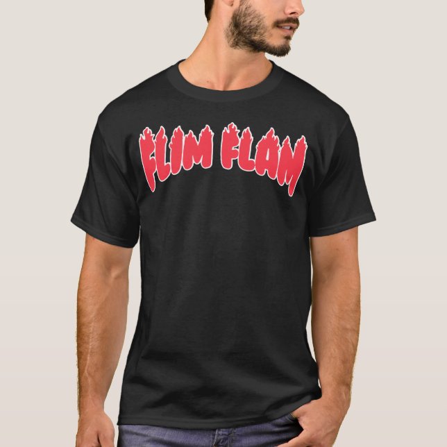 T-shirt Flamant rose - TEXTE INFLAMMABLE - ROUGE (Devant)
