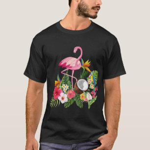 T-shirt Flamant rose tropical