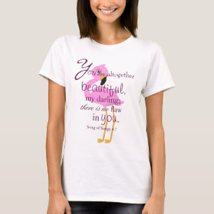 T-shirt Flamant rose tropical Bible Verse