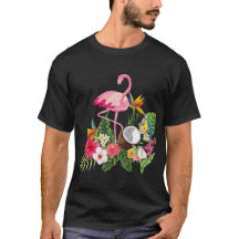Flamant rose tropical design