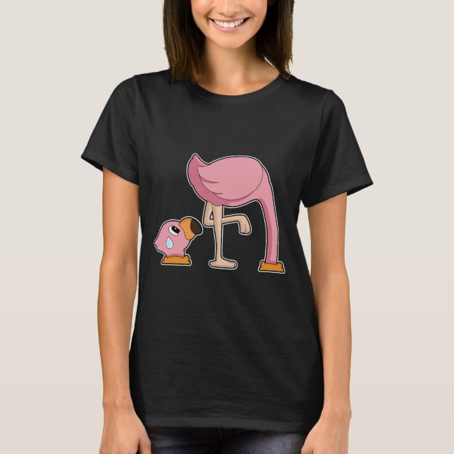 T-shirt Flamant rose trou de la Terre (Devant)