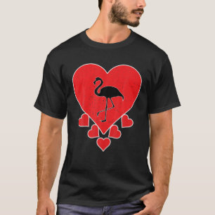 T-shirt Flamant rose vintage Oiseaux Amoureux Saint Valent