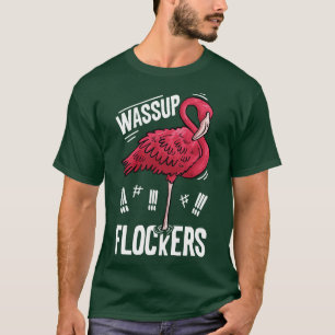 T-shirt Flamant rose Wassup Flockers pour femmes filles ga