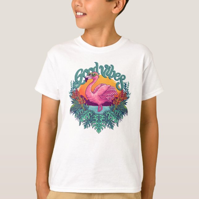 T-shirt Flamant Tropical (Devant)