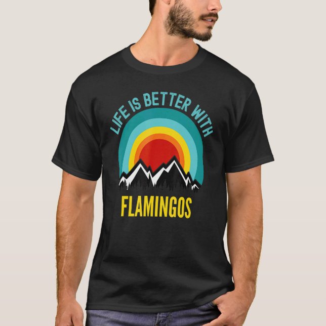 T-shirt Flamants roses Avec Flamants roses (Devant)