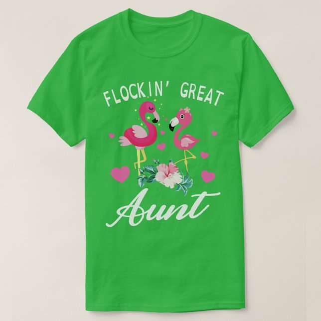 T-shirt Flamants roses mignons dansant ensemble Flockin Gr (Design devant)