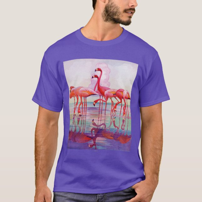 T-shirt Flamants roses roses par Francis Lee Jaques (Devant)