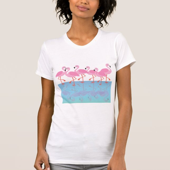 T-shirt Flamboyance de flamants roses (Devant)