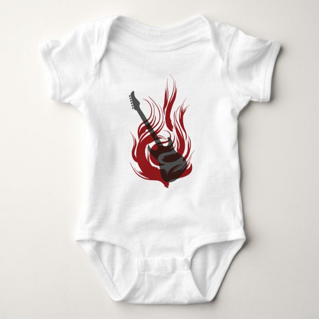 T-shirt flamboyant de guitare (Devant)