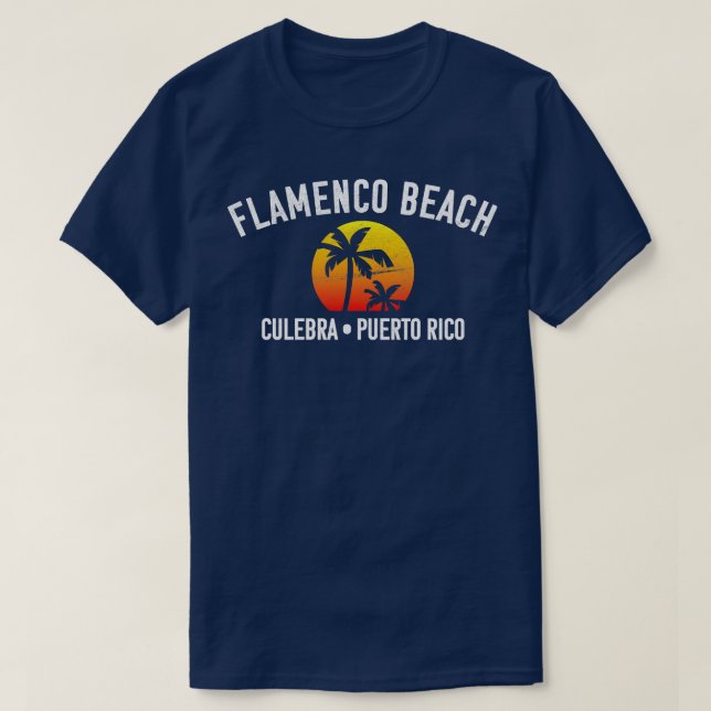 T-shirt Flamenco Beach Culebra Porto Rico coucher de solei (Design devant)