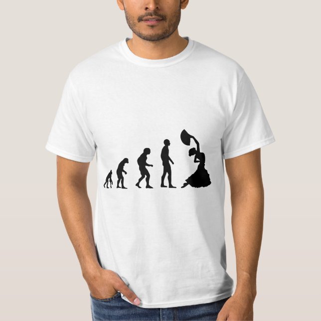 T-shirt Flamenco Evolution Dance Spain Espana Men And Wome (Devant)