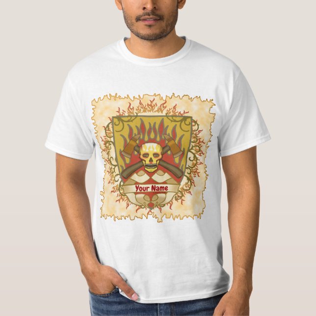 T-shirt Flames Bouclier pompier (Devant)