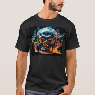 T-shirt Flames crâne